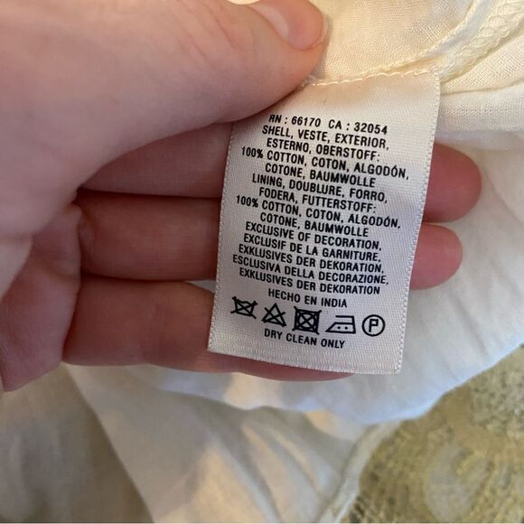 Anthropologie Floreat Varanasi Cream Maxi Dress Size 4 - Picture 11 of 14